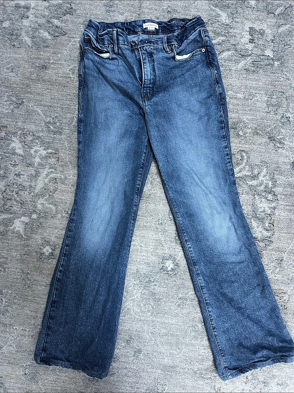 Good American Good Legs Flare Jeans Blue Waist 27